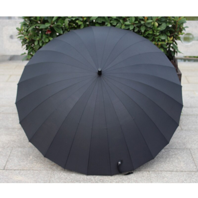 YADA 24 karat Bunte Regenbogen Regenschirm Regen Für Frauen Winddicht Lange Griff Regenschirme Starke Rahmen Wasserdichte Regenschirm YS254: Black