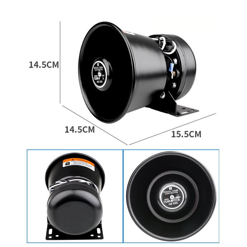 200W Car Truck Warning Alarm Police Siren Megaphone Horn Ambulance Emergency Electronic Speaker System Wireless Remote Control
