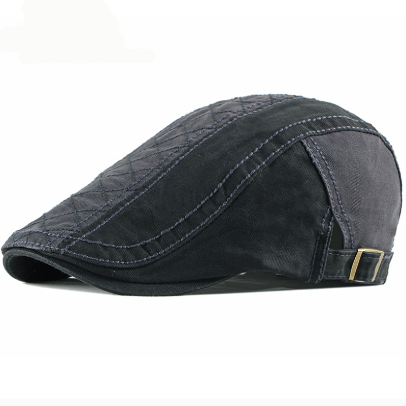 HT2412 100% Cotton Women Men Beret Cap Artist Painter Adjustable Newsboy Ivy Flat Cap Vintage Spring Summer Cap Hat Men Berets