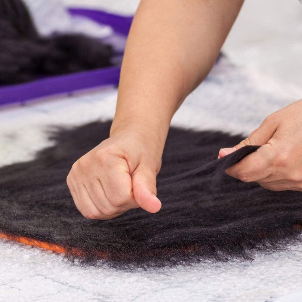 Nonvor DIY Craft Wool Roving Bulk Super Merino Felting Chunky Yarn, Wool Roving Top for Needle Felting, Soft Feltin Supplies