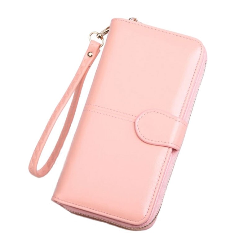 Grote Capaciteit Vrouwen Portefeuilles Pu Leer Vrouwelijke Portemonnees Lange Clutch Multifunctionele Rits Hasp Portemonnee Telefoon Portemonnee Kaarthouder