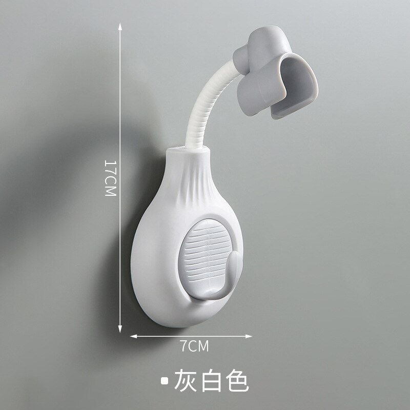 Fissatore senza punzonatura soffione doccia sospeso soffione doccia a pioggia per bambini accessori doccia regolabili per asciugatura fiori a parete per bagno: via-bianca