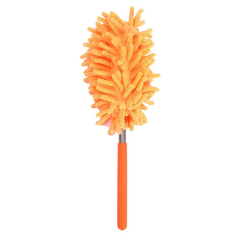 Adjustable Stretch Extend Duster Brush Dust Cleaner Books Cleaning Household Dusting Brush Cleaning Tools: Orange