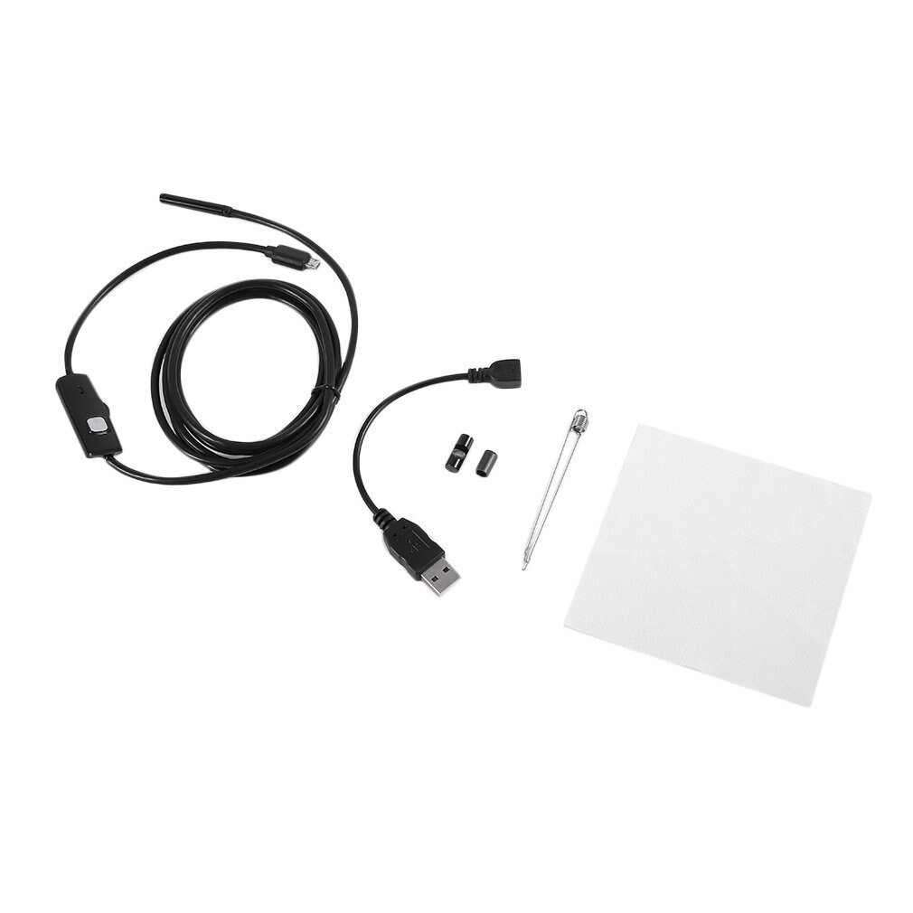 2M 6LED 5.5mm Lens 720P Endoscope Waterproof Inspection Borescope for Android Focus Camera Lens USB Cable Waterproof Endoscope