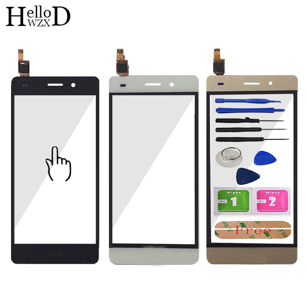 Cristal frontal para teléfono móvil Huawei P8 Lite, Panel digitalizador con pantalla táctil de cristal, Sensor de lente de pantalla táctil