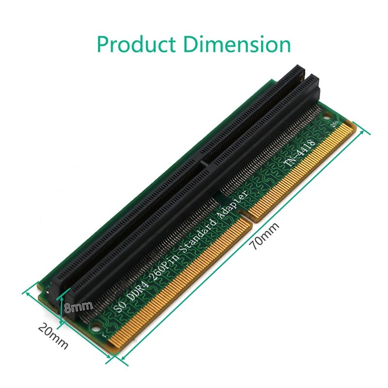 SO-DIMM adaptador de protección de prueba de memoria DDR4 de 260 pines para tarjeta de prueba de memoria SO DDR4