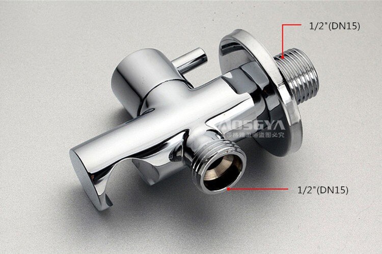 Bathroom Angle Valve with Holder for Toilet / Sink / Basin / Water Heater Angle Valves 1/2" Faucet Brass