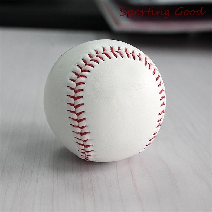 Standard 9" White Soft Leather Cork Center BaseBall Ball Exercise Practice Trainning Base Balls Softball Sport Team Game