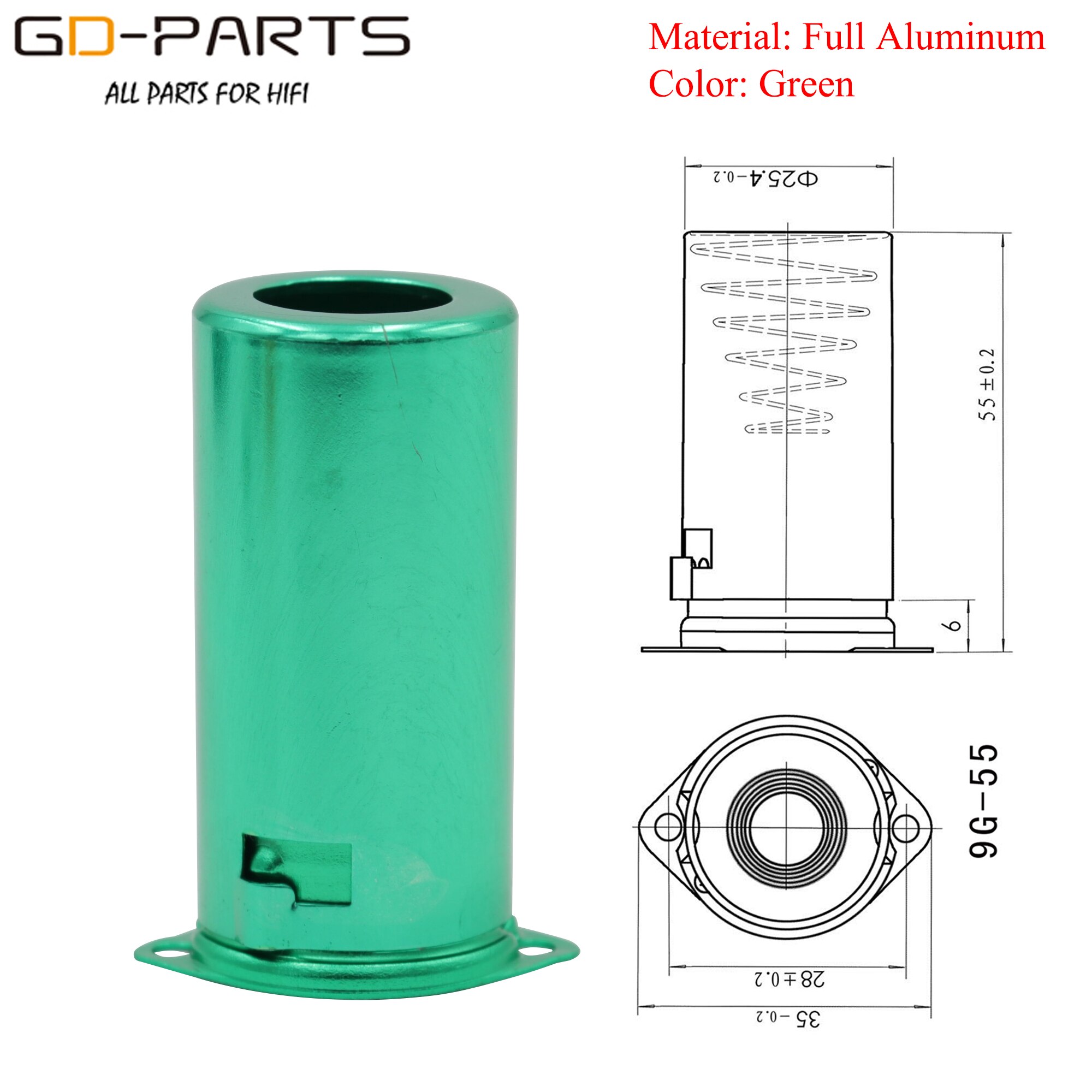 1 pc 55mm de alumínio tubo vácuo protetor protetor para 12ax7 ecc83 12au7 ecc82 12at7 5670 6dj8 6922 vintage amp diy