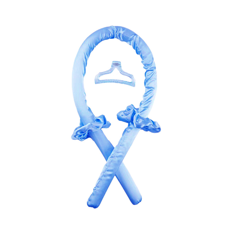 Varilla rizadora sin calor para mujer, diadema con rizos para el cabello sin calor, rizador de pelo suave y brillante, herramientas de peluquería, accesorios para mujer.: Azul