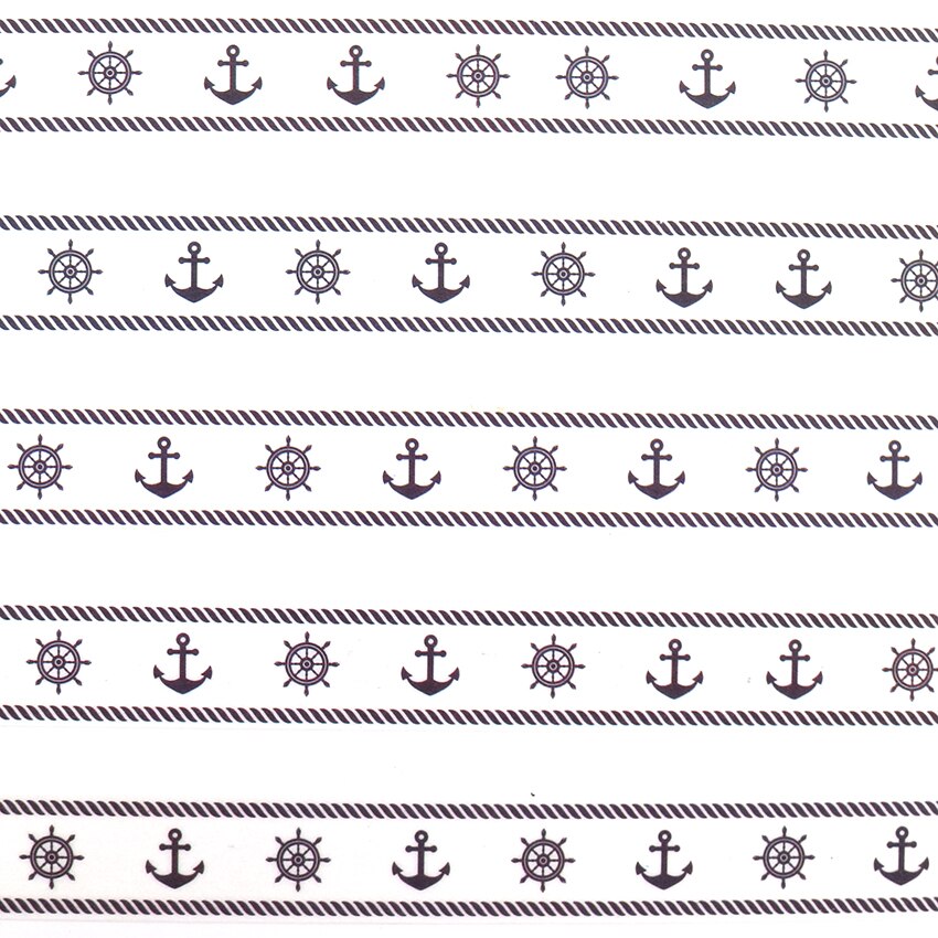 1 PCS Nautical Style Washi Tape DIY Decorative Tape Color Paper Office Adhesive Stationery Masking Tape Sticker