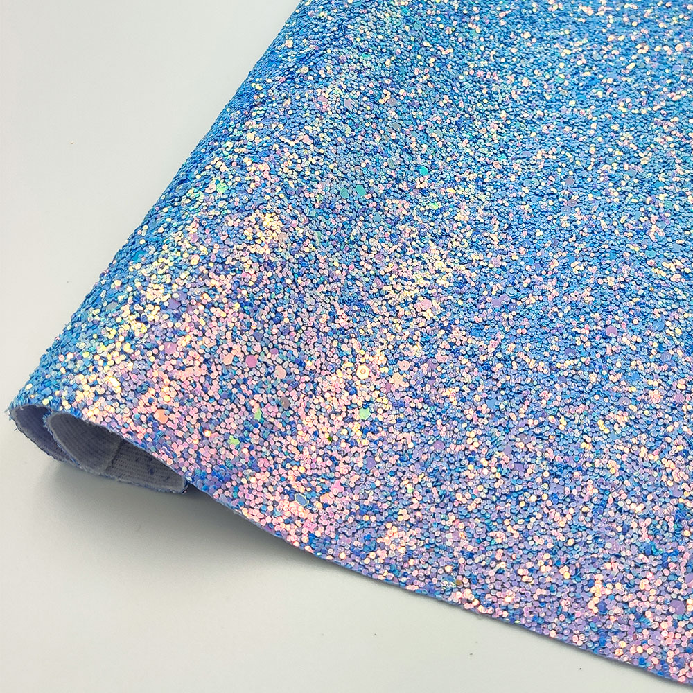 Meerkleurige glitterstof hologram regenboog synthetisch leer vinyl haarboog decoratie DIY handgemaakte tassen kleding ambachtelijk materiaal