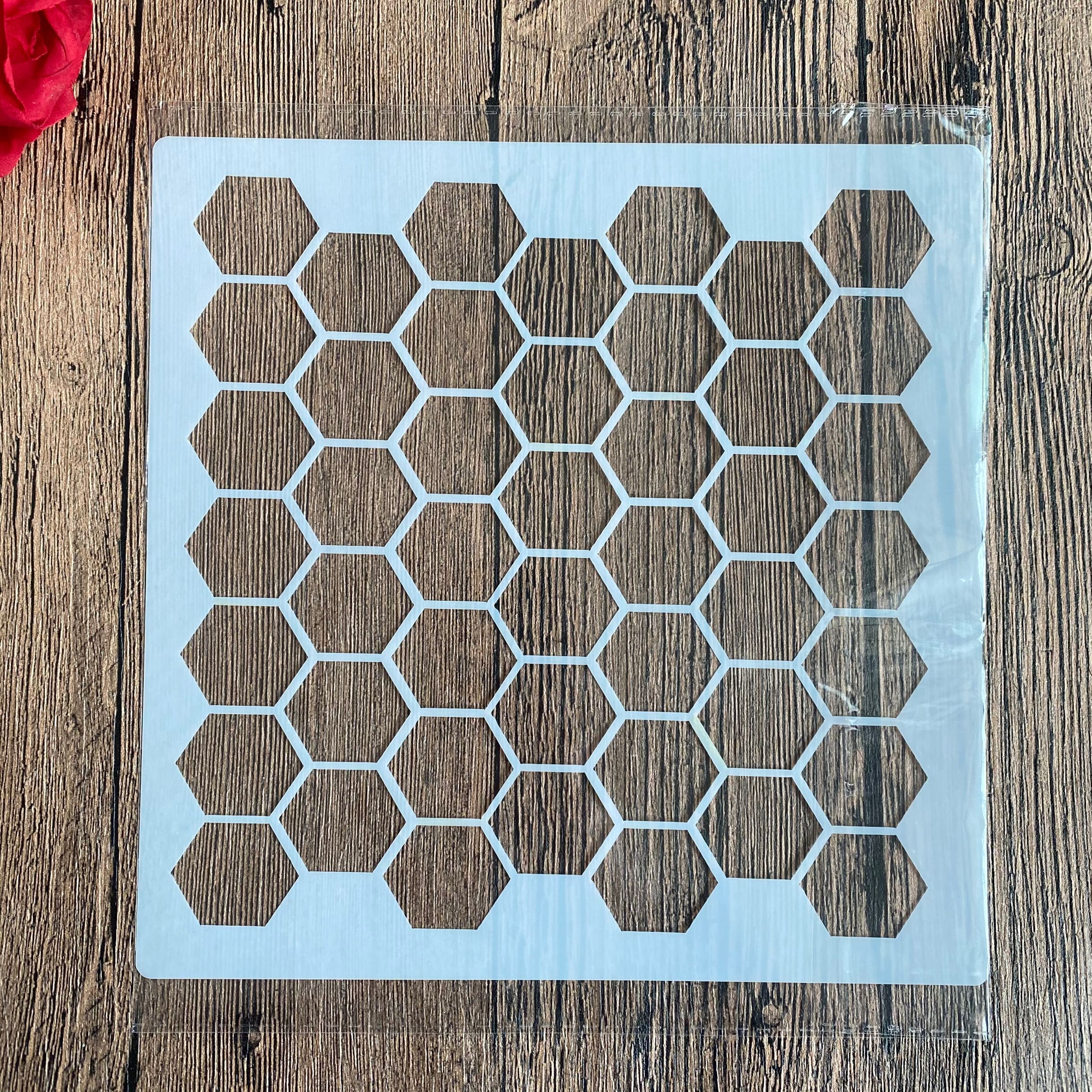 20 *20 cm fyrkantiga hantverksmandalaformar för att måla stenciler stämplade fotoalbum präglade papperskort på trä, tyg, vägg: 2