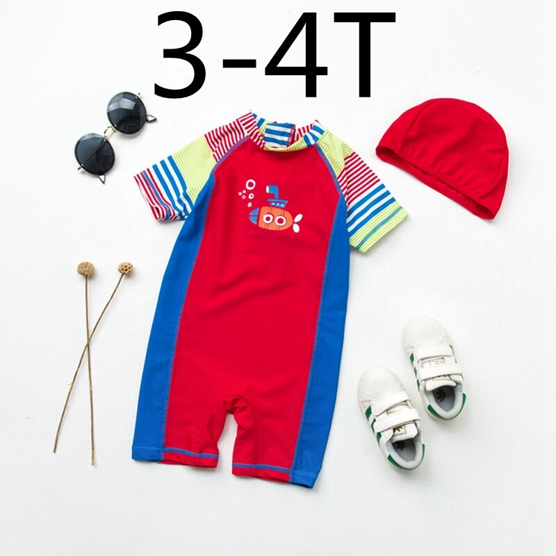 Chumhey 1-5 T 2 Stuks Baby jongens badmode UV 50 + zon bescherming baby badpak beachwear badpak duiken surfen: height 98-105 cm