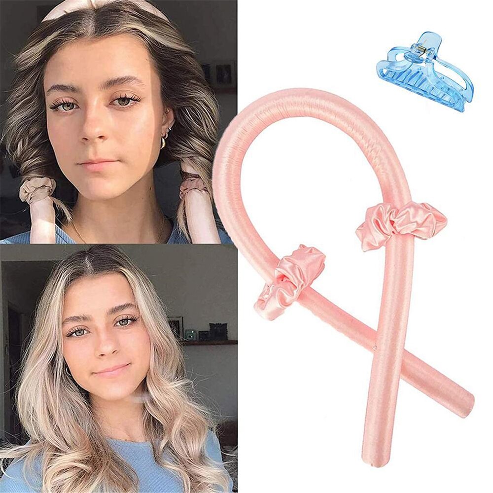 Heatless Curls Overnight Hair Rollers Soft Hair Curlers Sleeping Curling Rod Headband Ribbon Waves Hair Curler Without Heat