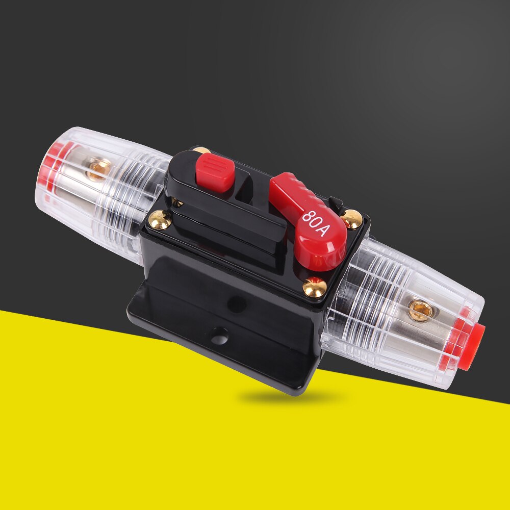 Interruptor de circuito estéreo 50/100/50/30/20/40/60/80A 12V 24V para coche y camión, amplificador de modificación de Audio, reinicio automático de fusible