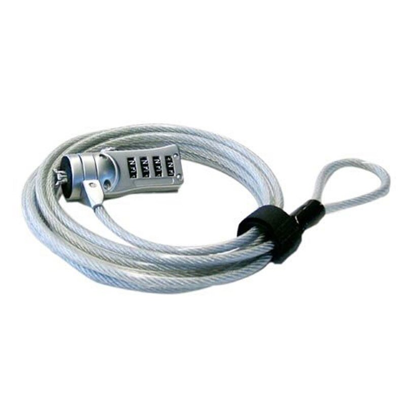 Silver 1.2 m 4 Laptop security lock for laptop: Default Title