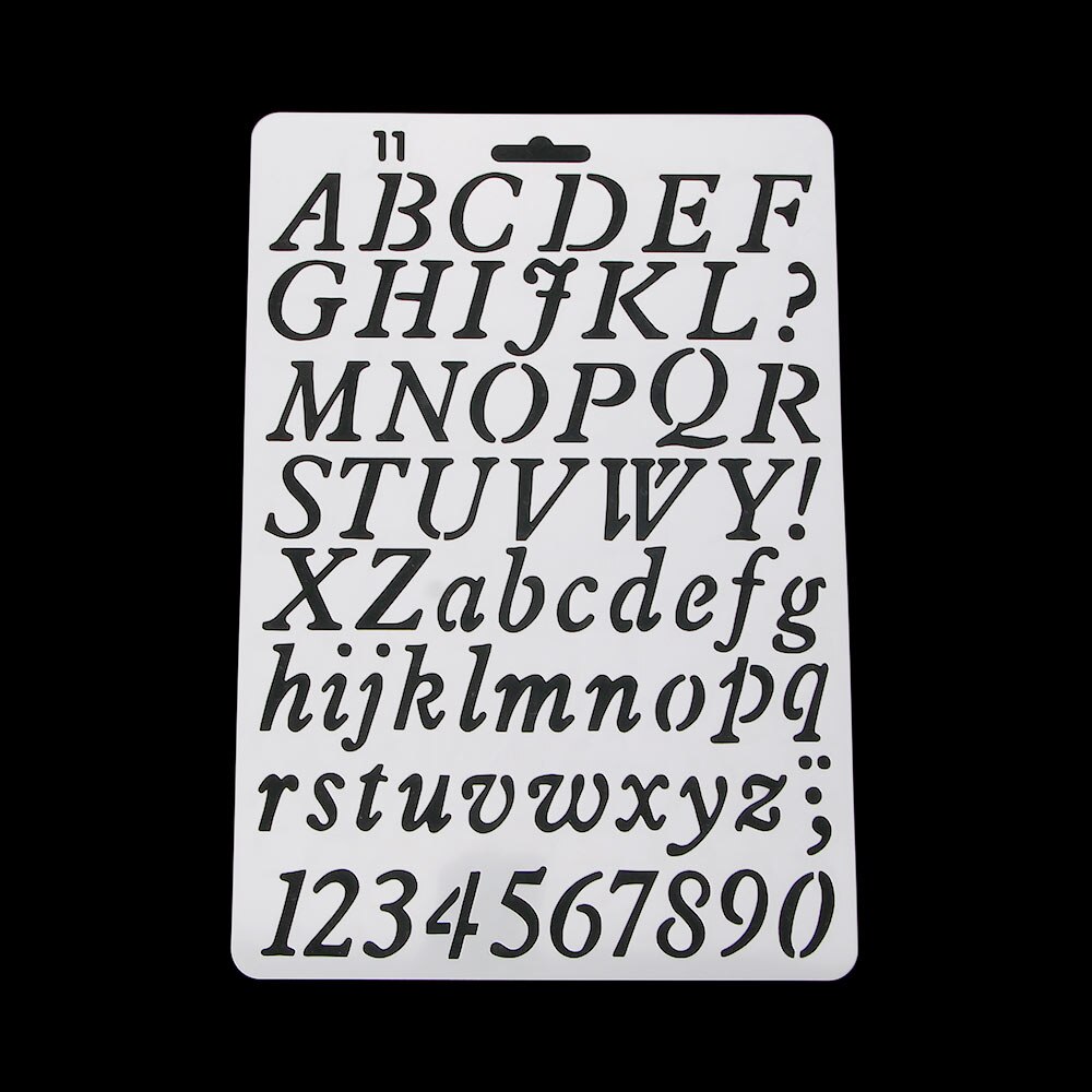 1 Pc 27cm Practical Alphabet Letters DIY Craft Layering Stencils Painting Scrapbooking Stamping Embossing Album Card Template: 11
