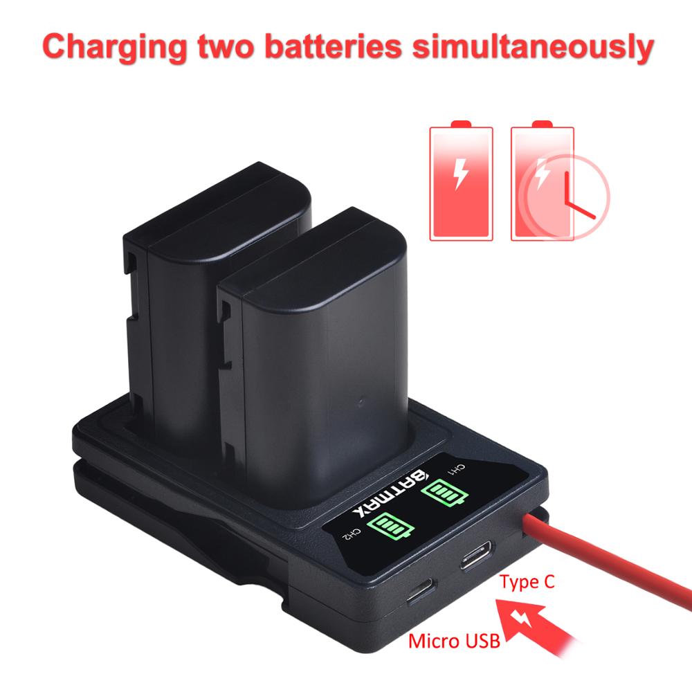Batmax D-LI90 DLI90 D Li90 batería + LED Dual cargador con el tipo C PortFor PENTAX K-7 K-7D K-5 K-5 II 645D K01 K-3 K-3 II 645Z L15