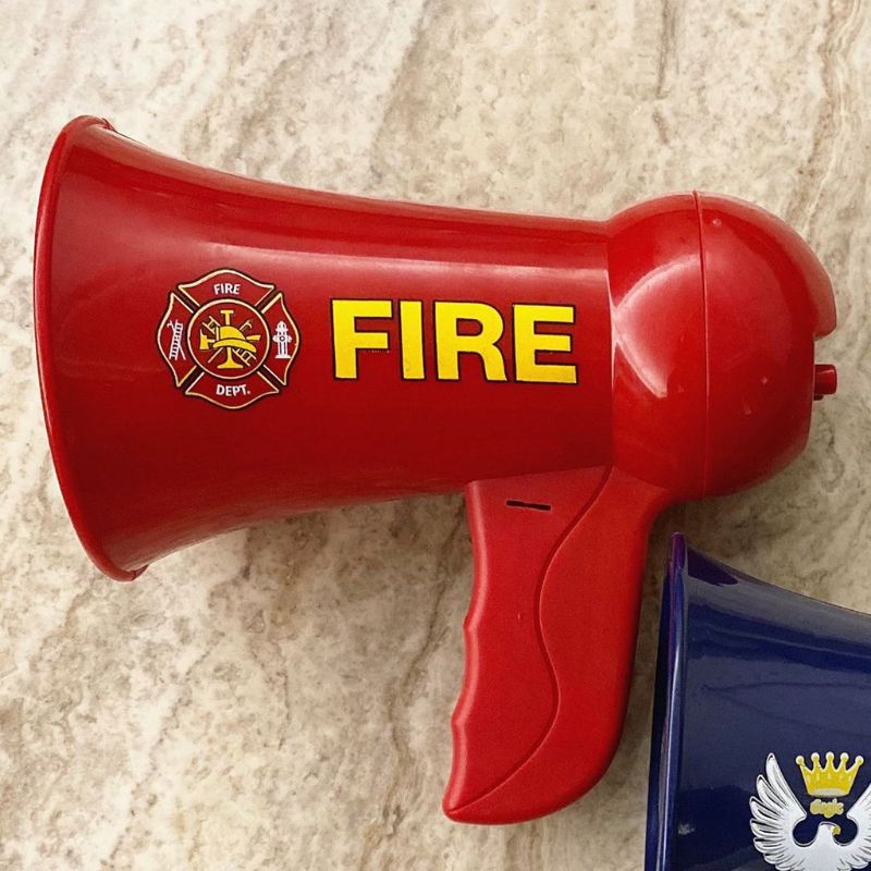 Fire Fighting Megaphone for Kids Pretend Cosplay Firemen Portable Hand Loud Clear Speaker Toys