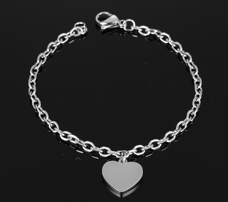 FXM LN39 jewelry for birthday rose many heart metal color titanium steel men's heart rainbow Bracelet