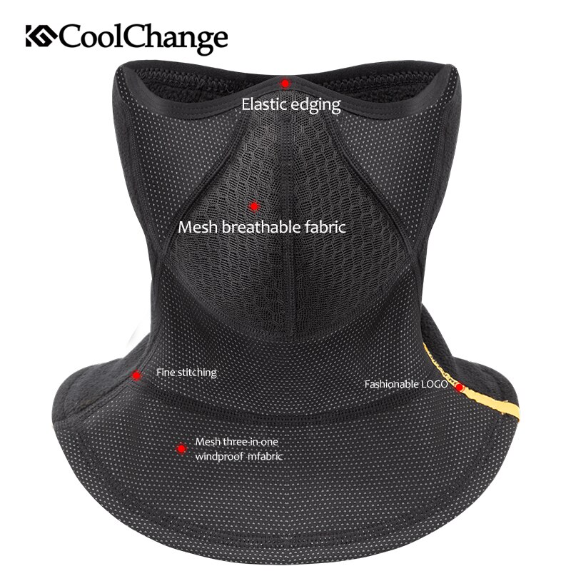 CoolChange Bicycle Mask Windproof Thermal Warm Winter Sports Cycling Half Face Mask Thick Ear Protection MTB Bike Face Mask