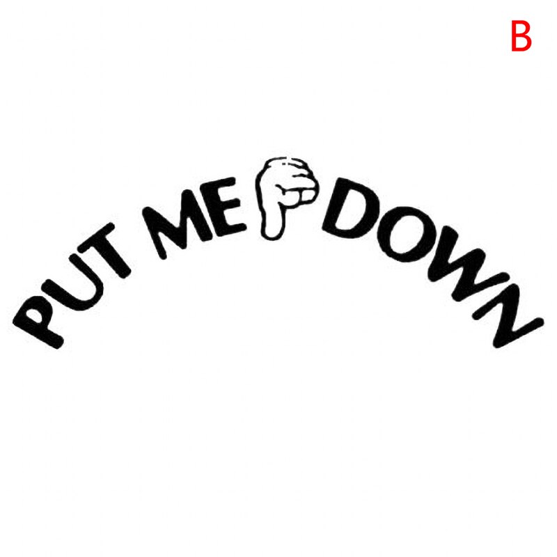 High Effective Gesture Hand Decal Funny Bathroom Toilet Seat Wall Sticker Sign For PUT ME DOWN Toilet Sticker Brown: B