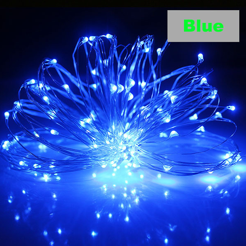 Guirnaldas de luces Led operadas por USB, 8 modos, guirnalda de luces LED de alambre de cobre IP65, guirnalda impermeable, decoración para de boda y Navidad DIY