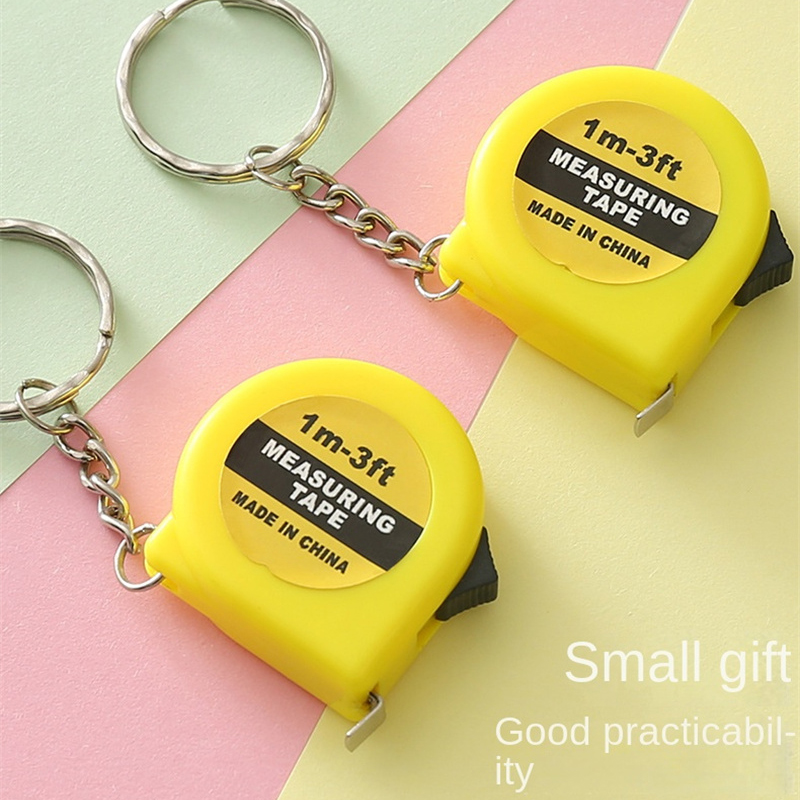 Mini Power Meetlint Sleutelhanger Universele Pull Liniaal Metrisch Meetlint Intrekbaar 1m Meetlint Meter Inch Kleermaker Gereedschap