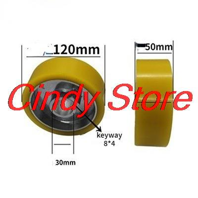 Power feeder roller wheel rubber press roller woodworking milling machine drive wheel feeder woodworking machinery accessories: iron grey