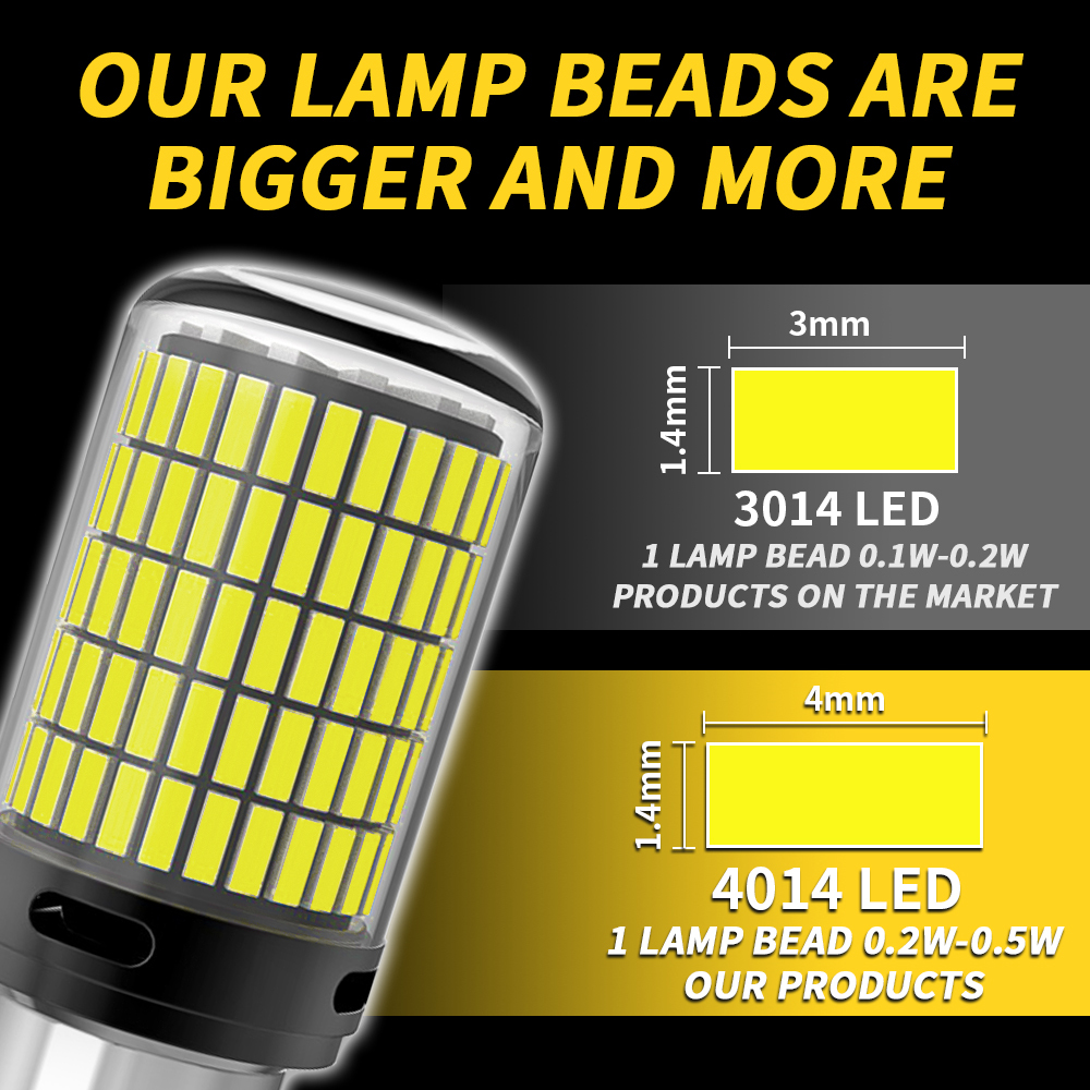 2 uds luz LED de coche de alta potencia P21W PY21W 1156 P21/5W 1157 BAY15D lámpara de señal trasera delantera Canbus 4014SMD W21W W21/5W 7440 7443 12V