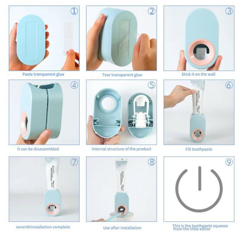 1Pcs Automatische Tandpasta Dispenser Hands Free Tandpasta Knijper Draagbare Tandpasta Houder Thuis Badkamer Accessoires