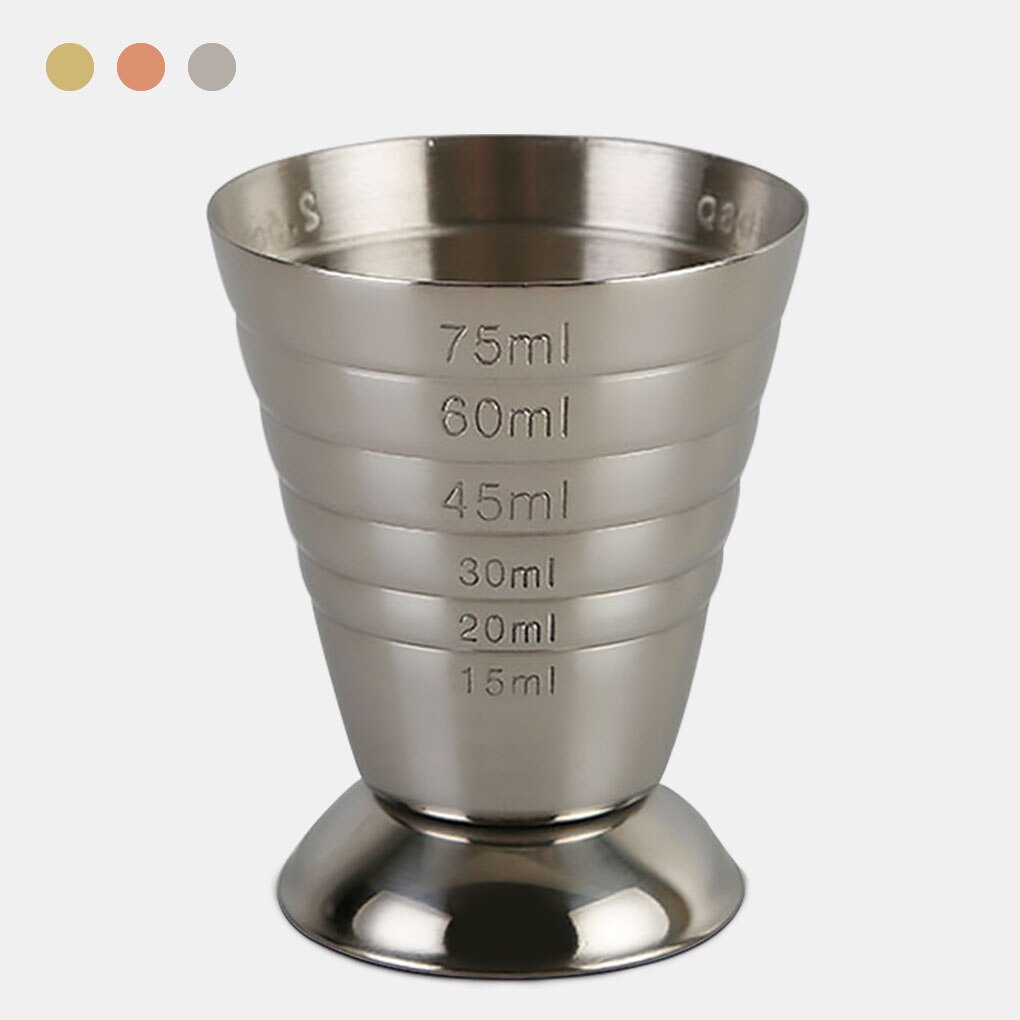 75ml Mistura Vinho Copo De Medição Copo De Medição Jigger Cocktail de Aço Inoxidável Três Escalas Acessório Bar Barra de Ferramentas Do Vinho de Mistura
