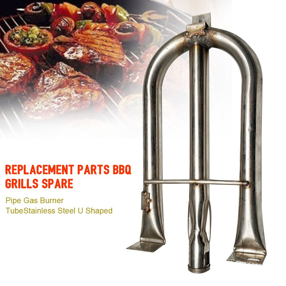Durable Replacement Parts Kitchen Pipe Stainless Steel BBQ Grills Easy Install Gas Burner Tube Camping U Shaped Universal Spare