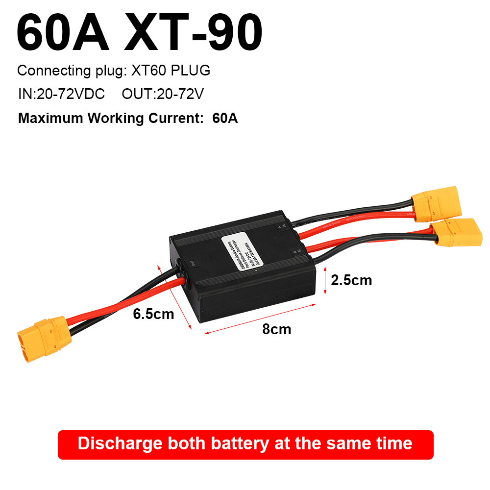 Dual Battery Discharge Converter, Simultaneous Connection Adapter, Balanced Discharge Module, Ebike Parts, 20V-72V,20A-100A: plum