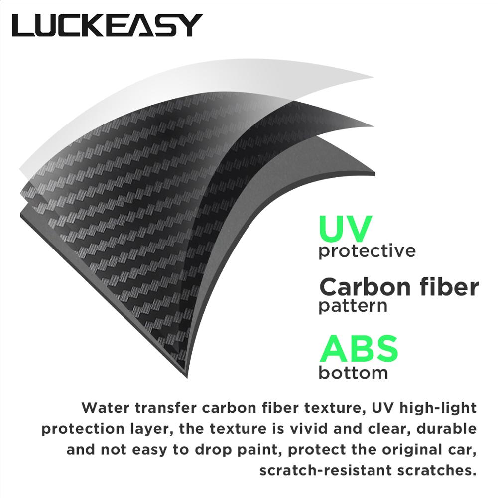 LUCKEASY Car Interior Accessories For tesla model 3 ABS carbon fiber armrest box cover
