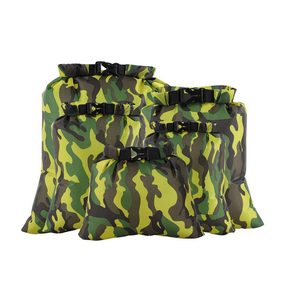 5 Stks/set Waterdichte Zwemmen Tas Dry Sack Camouflage Kleuren Vissen Varen Kajakken Opslag Drifting Rafting Bag: D