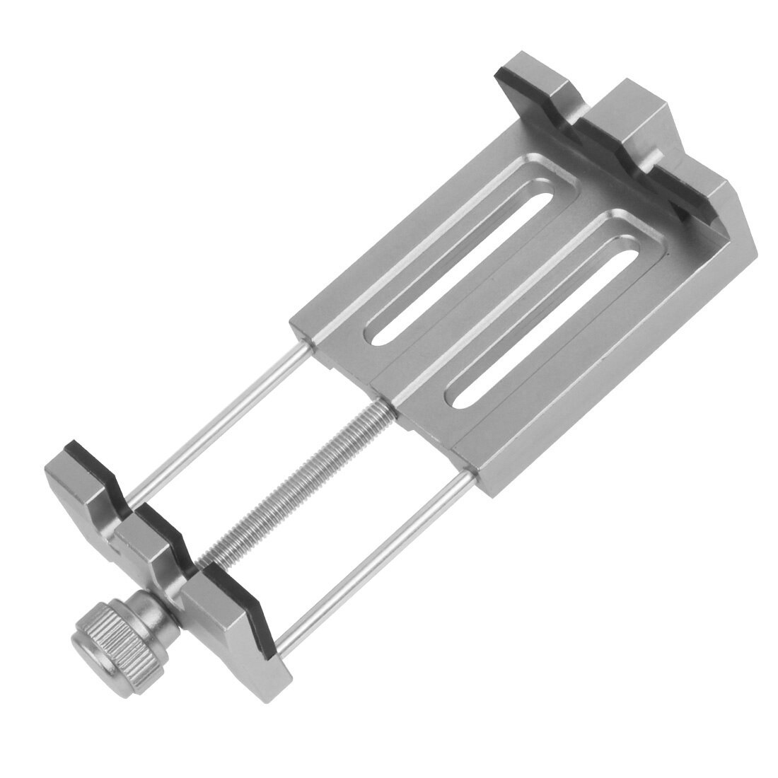 Aluminum Adjustable Lock Phone Holder Horizontal Vertical Clamp 6inch Mobile Clip w/ 1/4 Hole Selfie Stick Tripod Mount Bracket