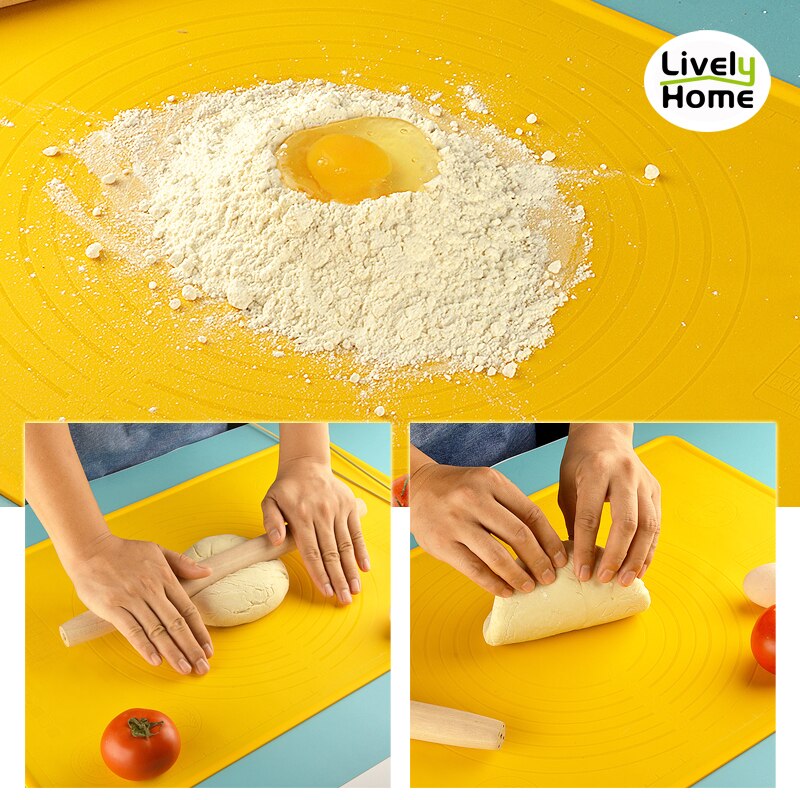 Large Kneading Silicone Mat Rolling Dough Pizza Dumplings Flour Silicon Baking Mat Pastry Pad Board Baking Kitchen Accessories
