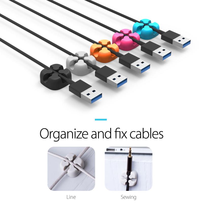 Cavo di Dati Del Telefono Mobile Organizzatore Silicone USB Cavo Avvolgitore Desktop Ordinato di Gestione Pinze Cavo di Supporto per il Mouse Cavo Delle Cuffie