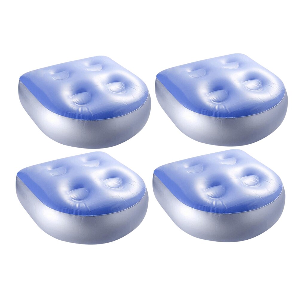 2/3/4 Pieces Spa Booster Seat Soft Water Inflatable Tub Cushion Pad