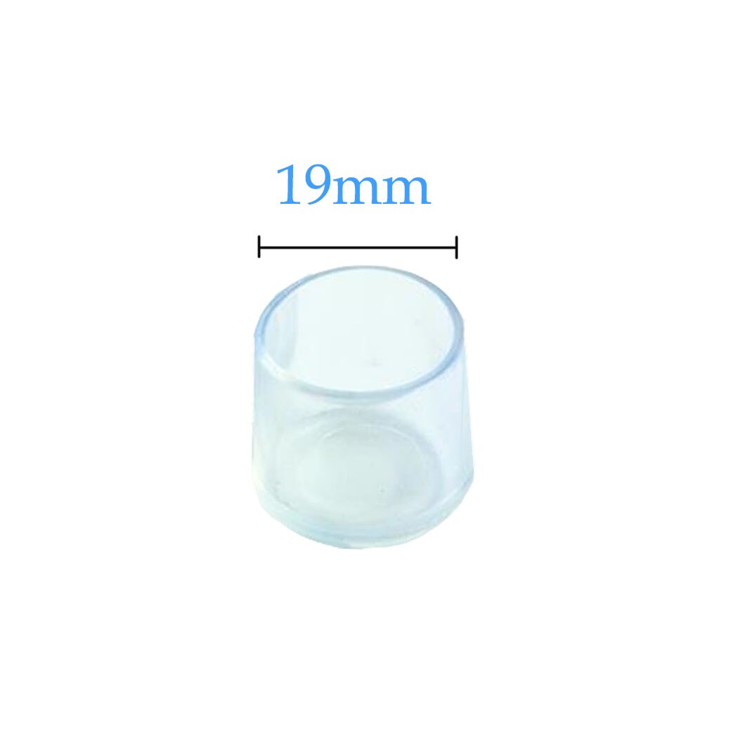 8 stücke Silikon Stuhl Bein Caps Füße Pads Möbel Tisch Stuhl Bein Boden Füße Cap Cover Schutz Transparent möbel beine: circle 18mm