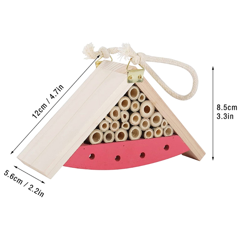 Insect Wooden Hotel Hand-made Bugs Hanging Garden House Perfect Natural Wood Home for Ladybugs Mason Bees Butterflies