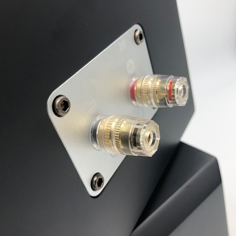1 PC Aluminum Alloy Pure Copper Terminal Cup Banana Jack Socket Binding Post Speaker Box Banana Plug Connector Box Red + Black