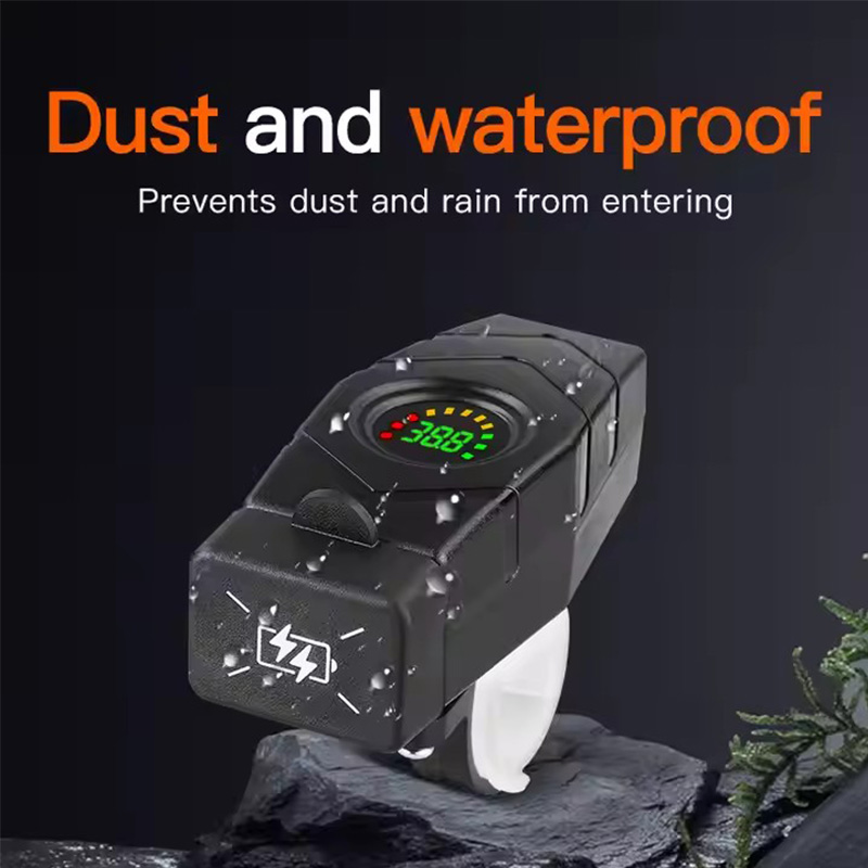 20-90v motorcykel usb-c oplader hurtigopladning elektrisk cykel scooter bil oplader led voltmeter elektrisk motorcykel tilbehør