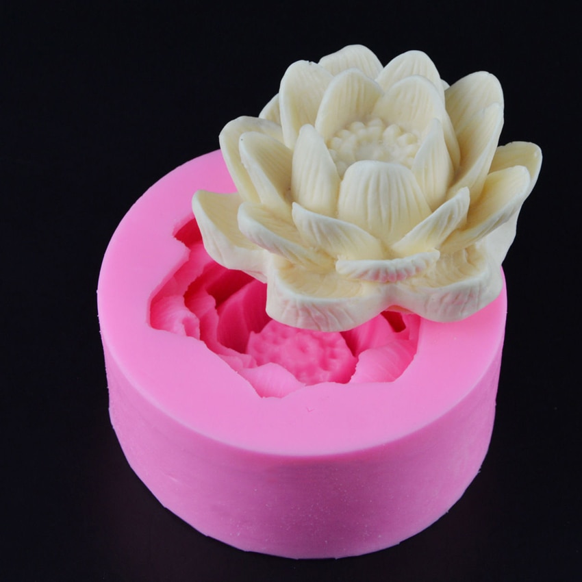 Lotus Bloem Siliconen Fondant Mould Cake Fondant Decoratie Mat Bakken Tools Bruidstaart Decoreren Gereedschappen Sugarcraft Cakevorm