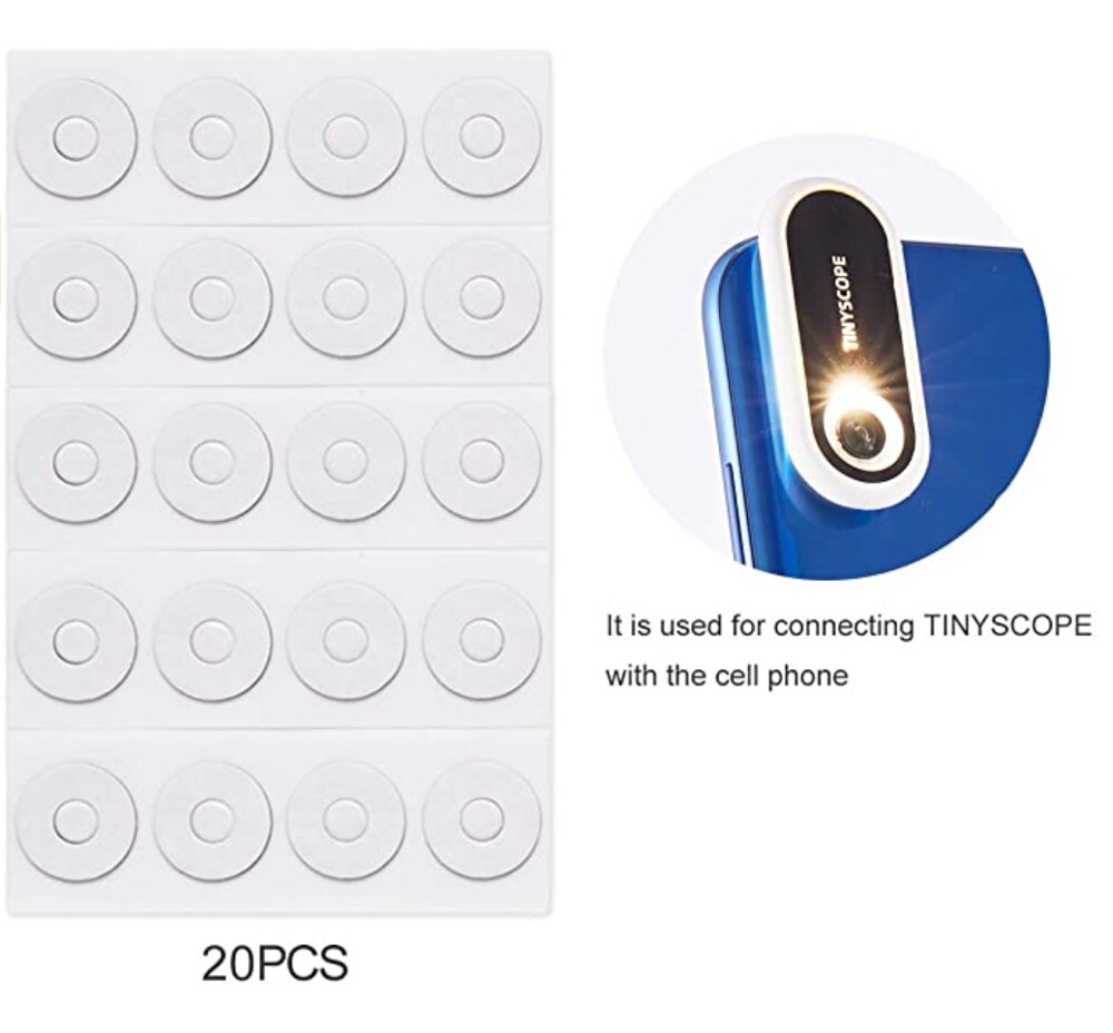 TinyScope 20PS Digital Microscope Camera Lens ki12PCS Slides for biological observation t Better observation experience For Kids