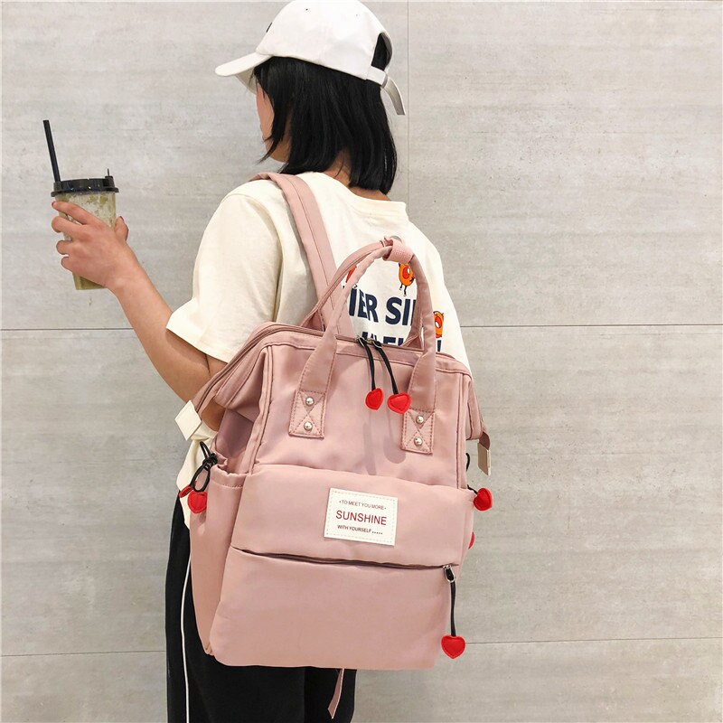 Nylon rugzak dames casual rugzakken dames hoge capaciteit terug naar school tas tienermeisjes reizen studenten mochila bolsa