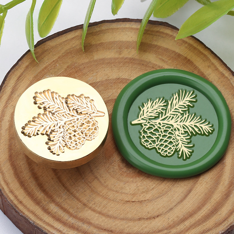 1pc 25mm plant bloem waszegelstempel sluitstempelkop voor kaarten enveloppen trouwuitnodigingen verpakkingen scrapbooking: Rood