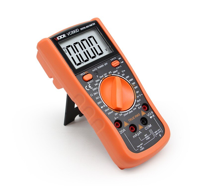 Digital Multimeter True RMS 2000UF Capacitor Multimeter Ammeter VC890C DC/AC 20A Temperature Measurement Tester